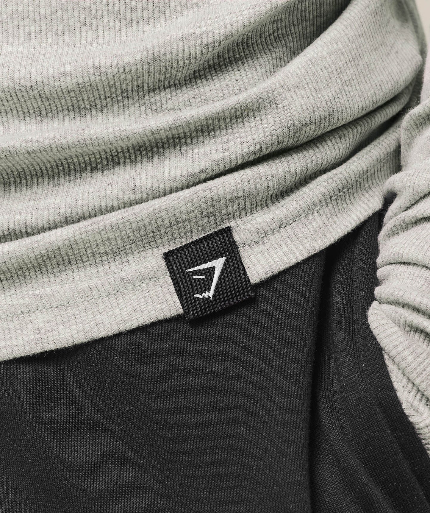 Gymshark Ribbed Long Sleeve T-Shirt - Stone Grey Marl
