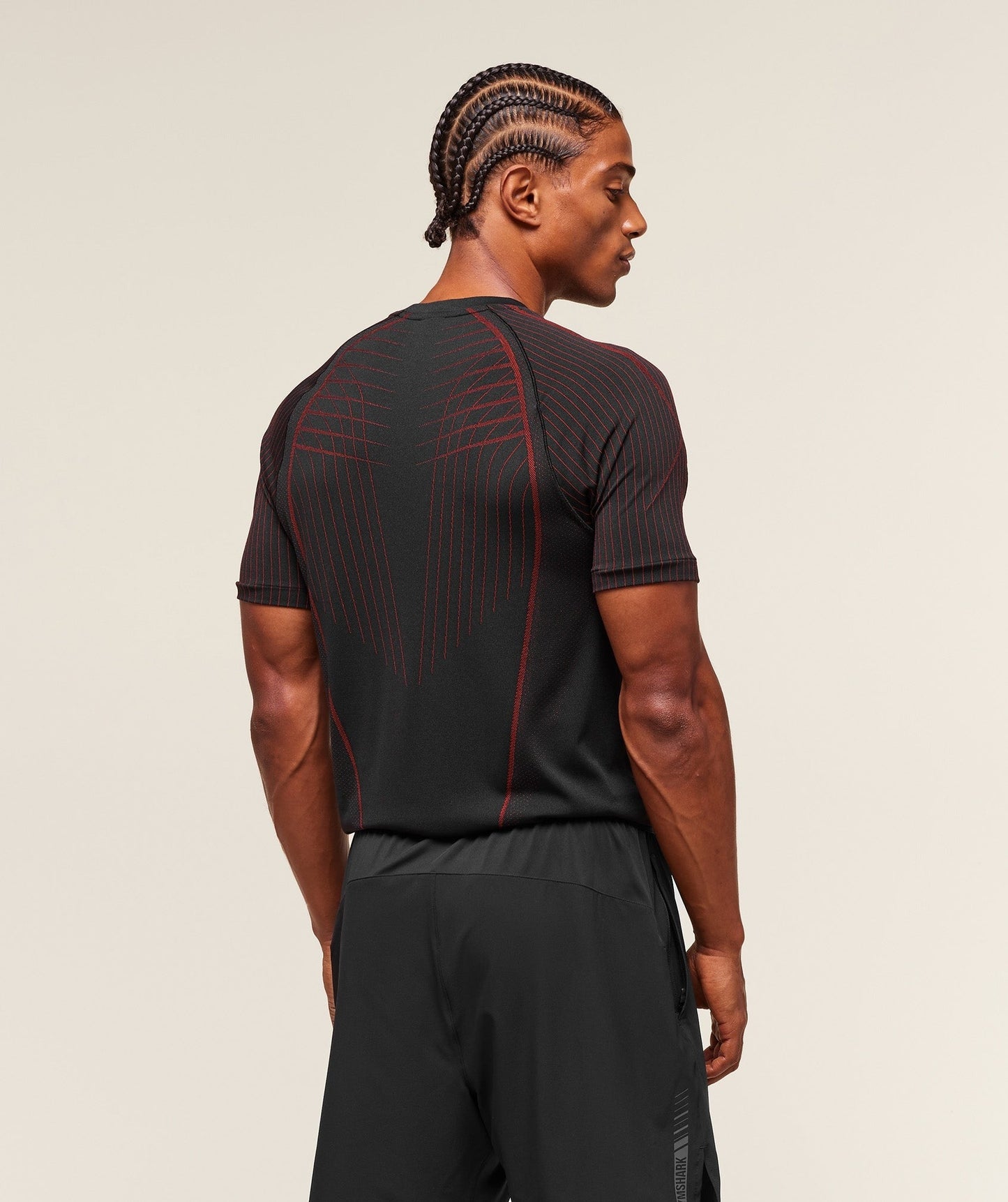 Gymshark Apex Seamless T-Shirt - Black/Carmine Red