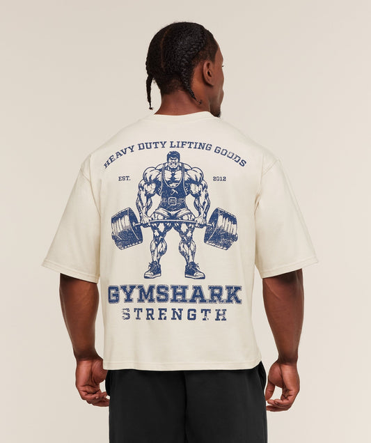 Gymshark Strength T-Shirt - Oat White
