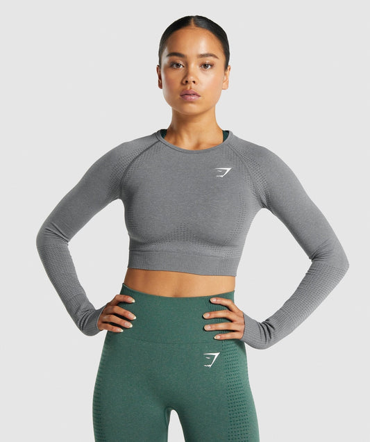 Gymshark Vital Crop Top - Smokey Grey Marl