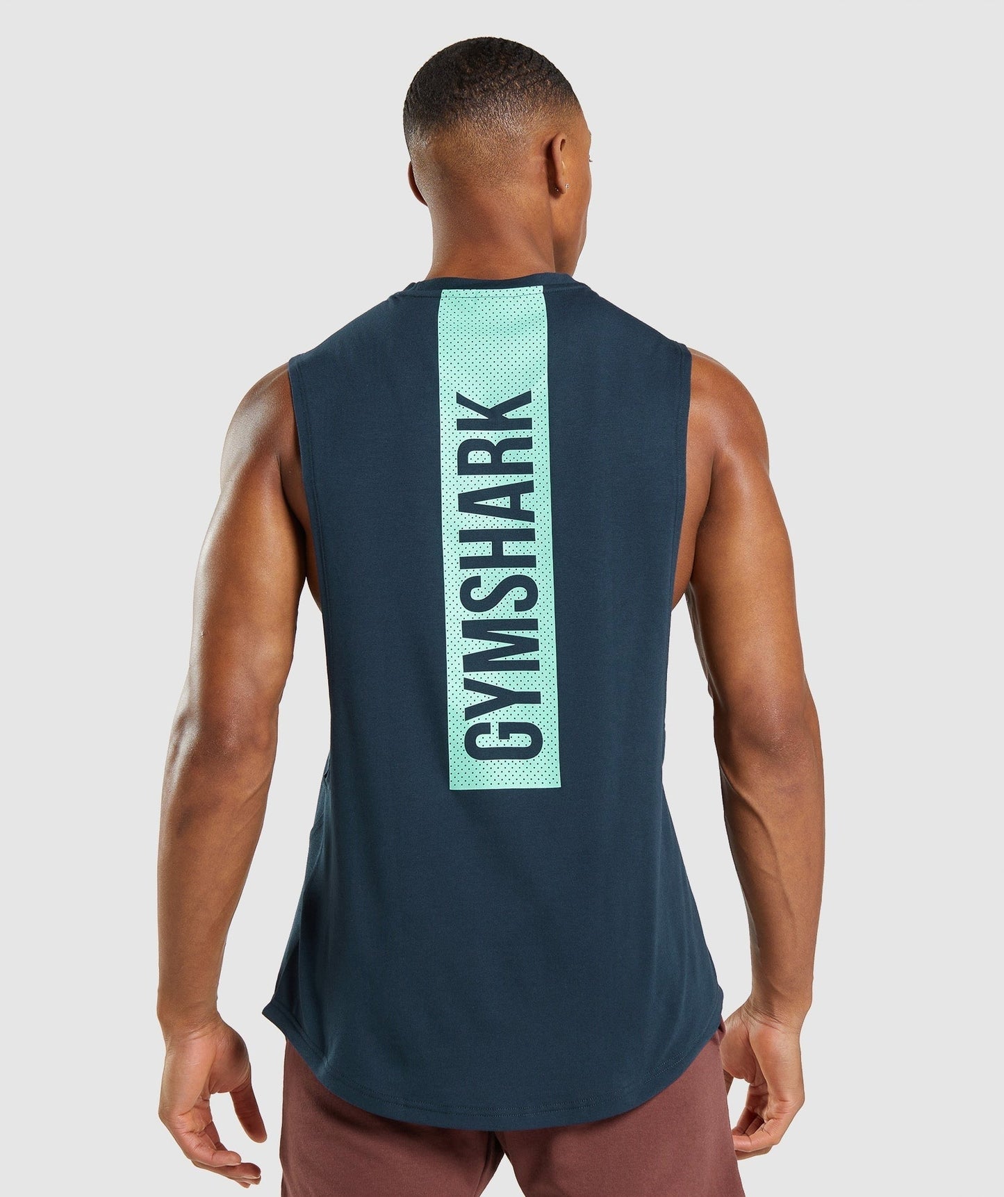 Gymshark Bold Drop Arm Tank - Navy