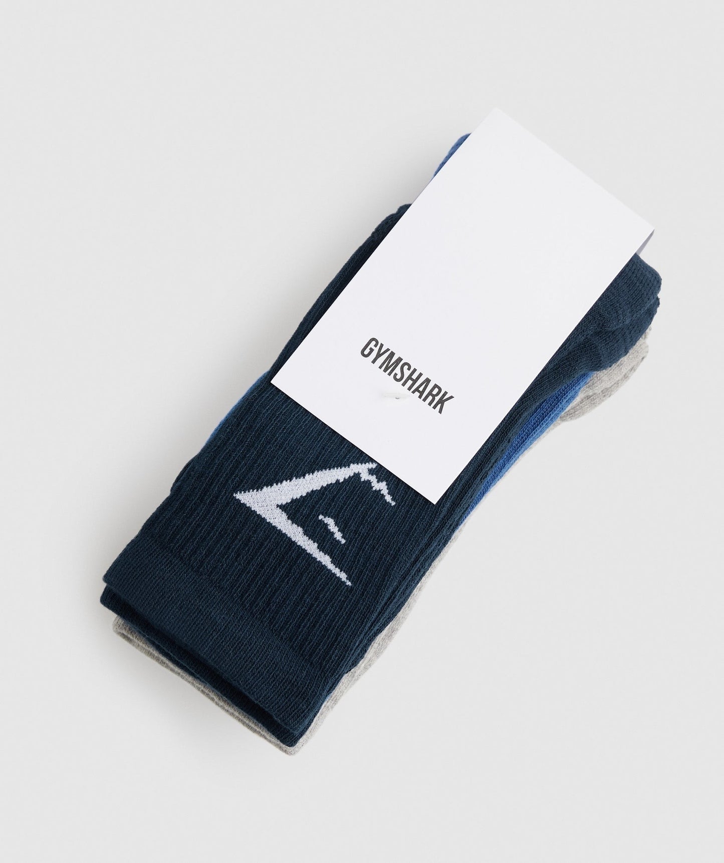Gymshark Crew Socks 3pk - Navy/Athletic Blue/Light Grey Marl