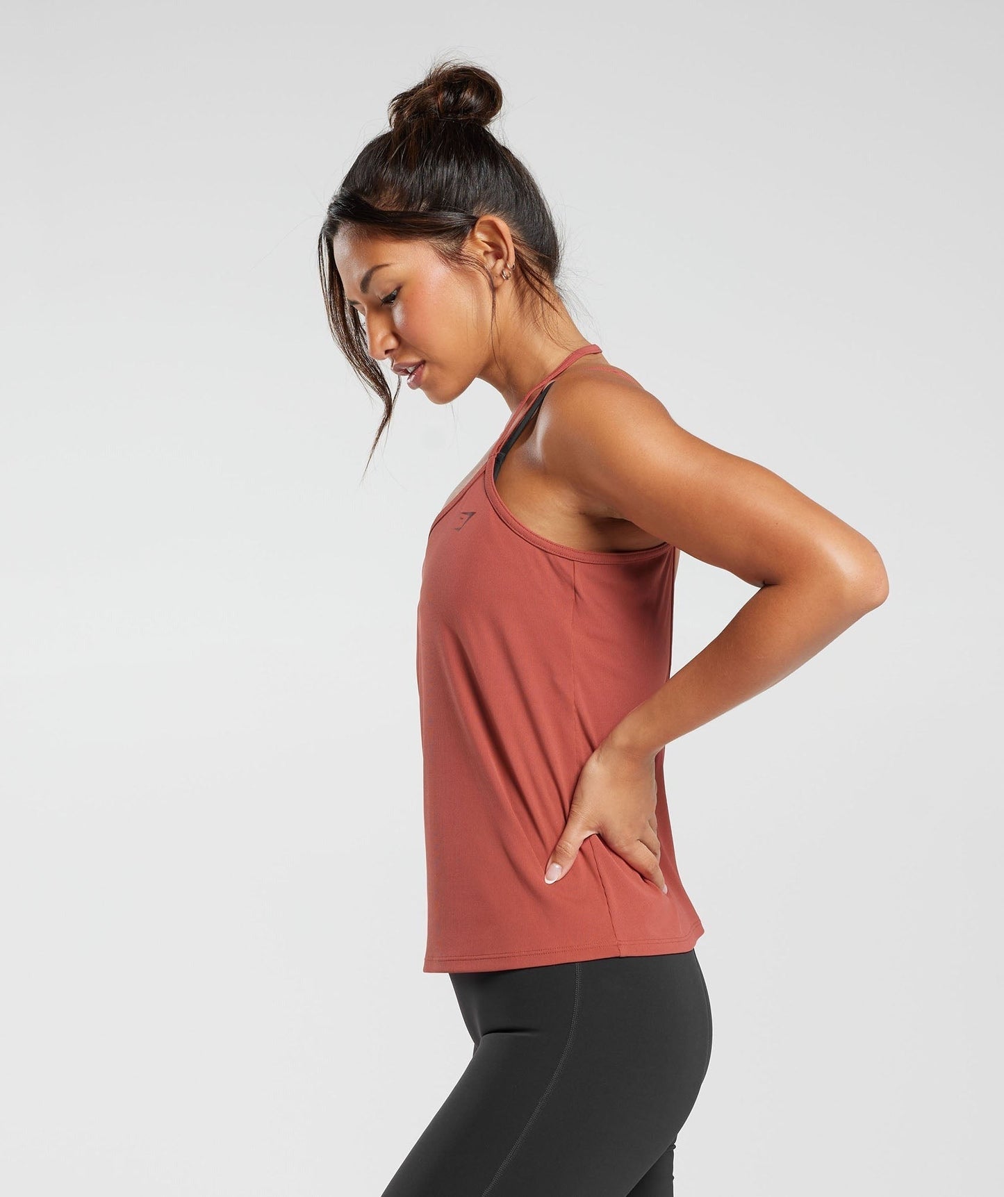 Gymshark Elevate Strappy Tank - Rust Red
