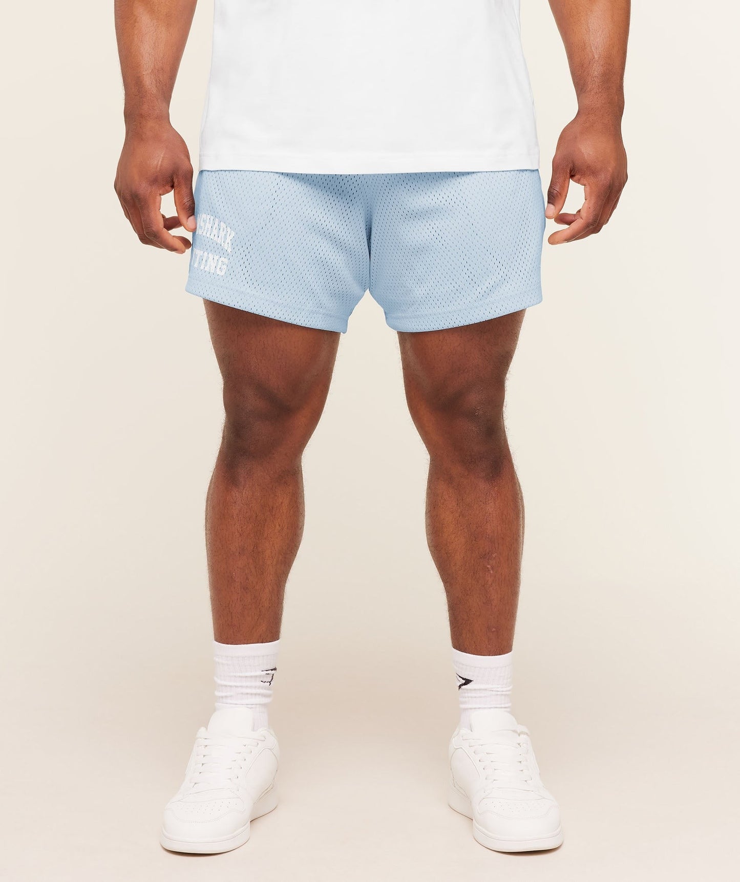 Gymshark Lifting Mesh 5" Shorts - Chilled Blue
