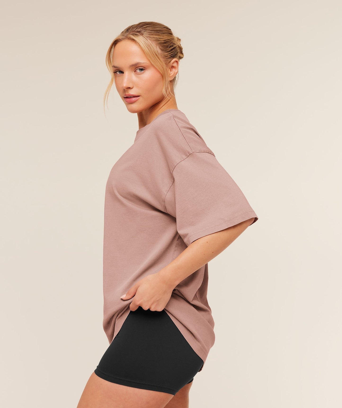 Gymshark Chainstitch Graphic Short Sleeve T-Shirt - Chestnut Pink/Wash