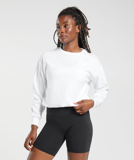 Gymshark Pulse Pullover - White