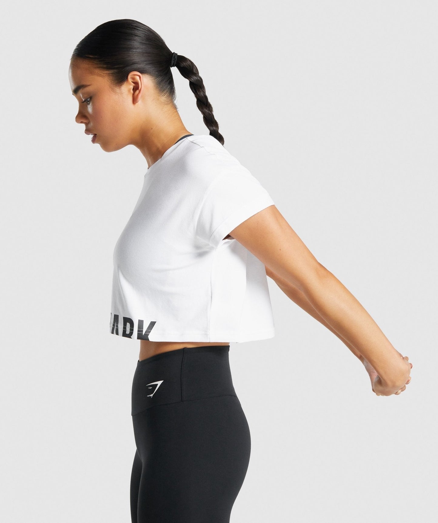 Gymshark Fraction Crop Top - White