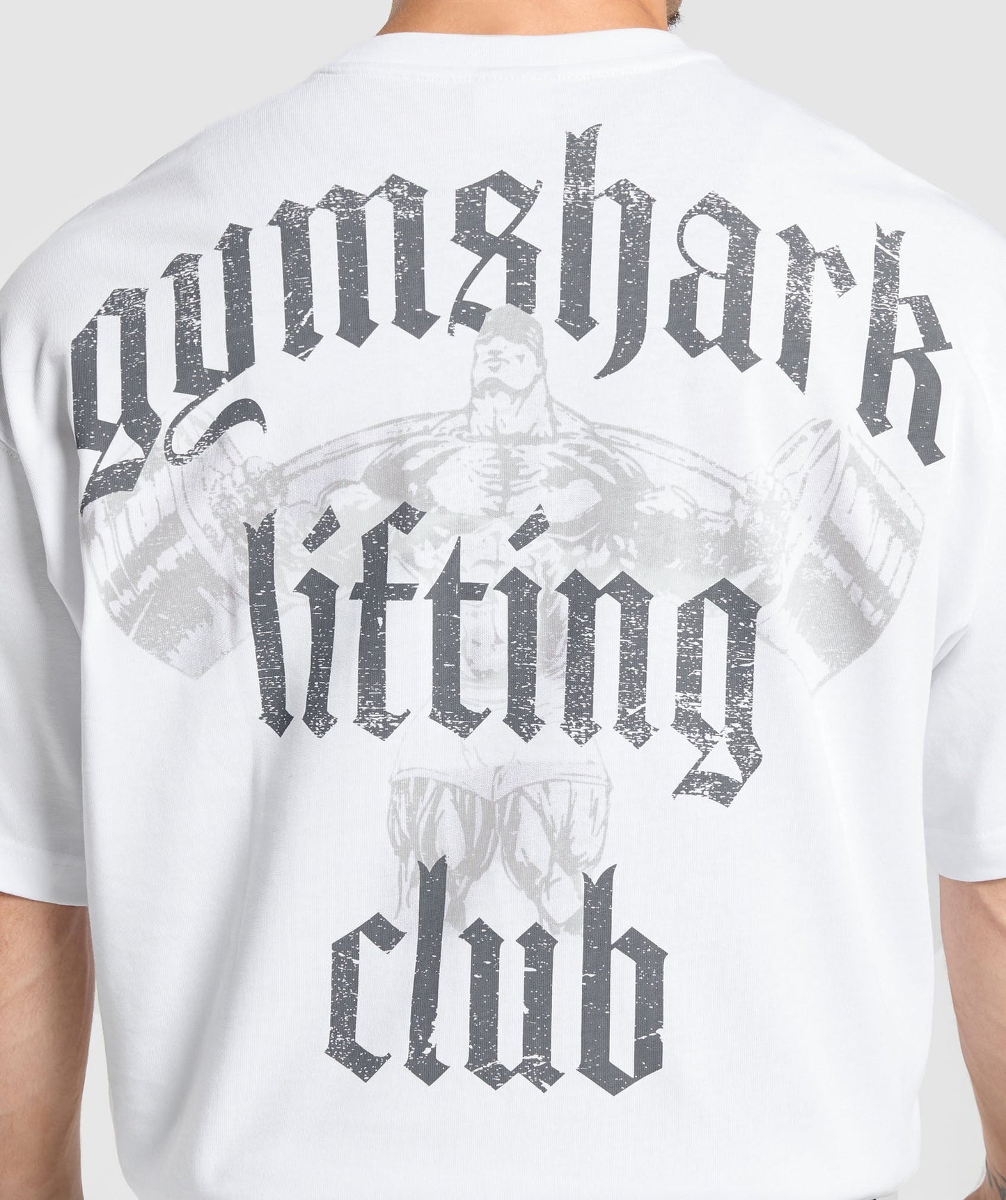 Gymshark Lifting Club T-Shirt - White/Pitch Grey