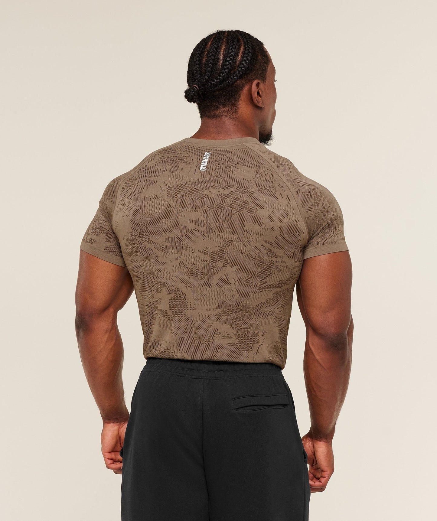 Gymshark Geo Seamless T-Shirt - Lifestyle Brown / Archive Brown