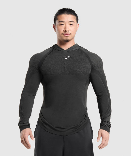 Gymshark Shadow Seamless Hoodie - Black