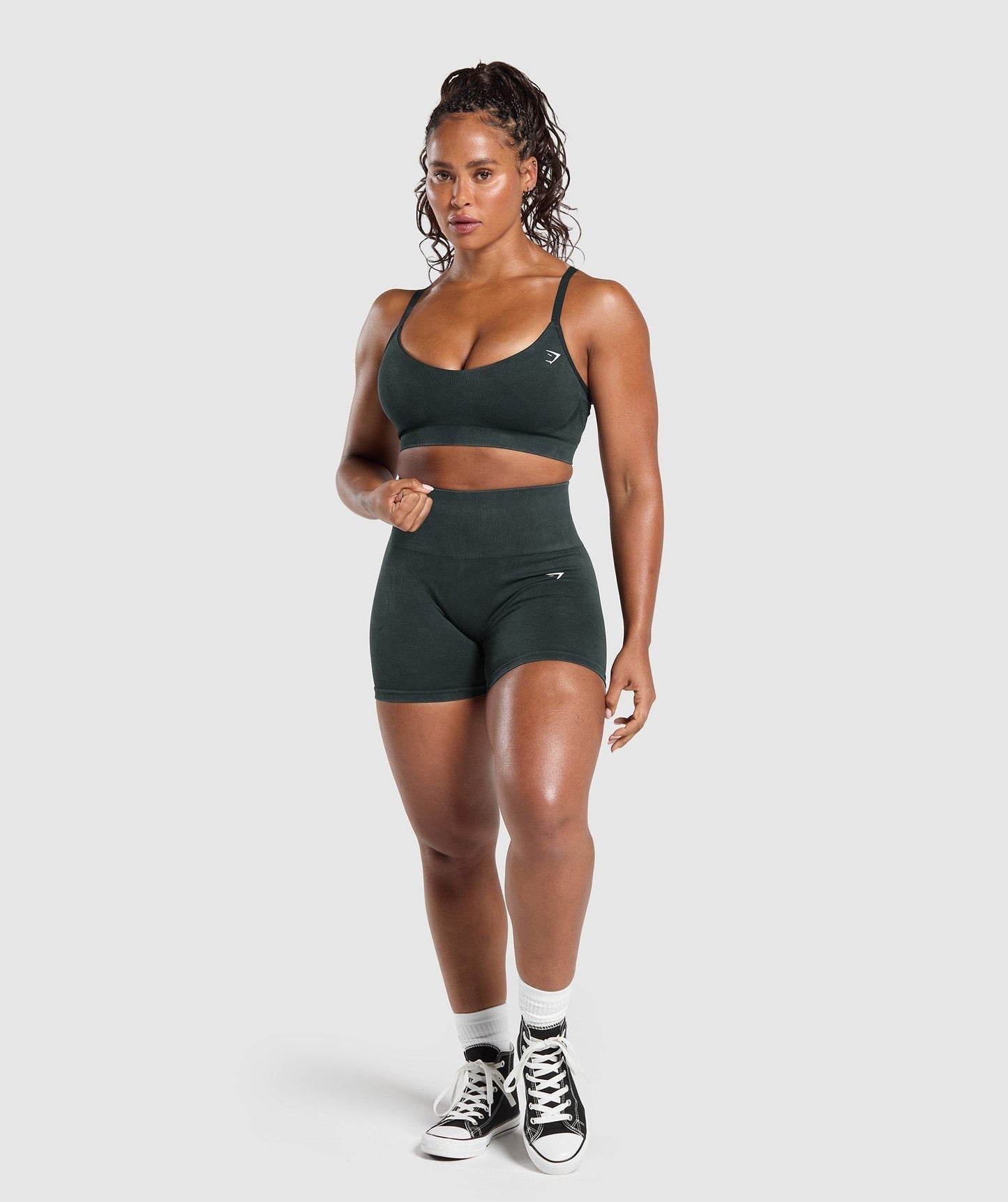 Gymshark Gains Seamless Washed Sports Bra - Black