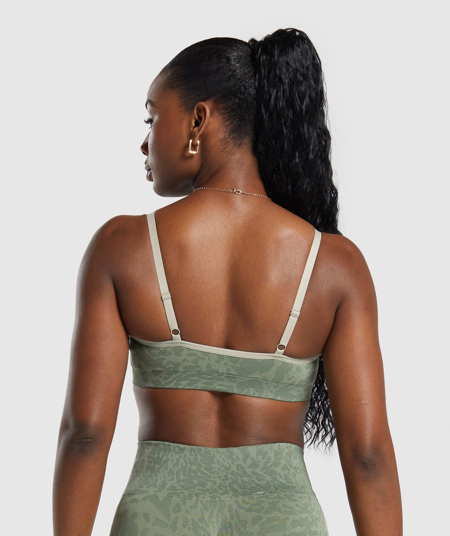 Gymshark Adapt Safari Seamless Sports Bra - Force Green/Faded Green