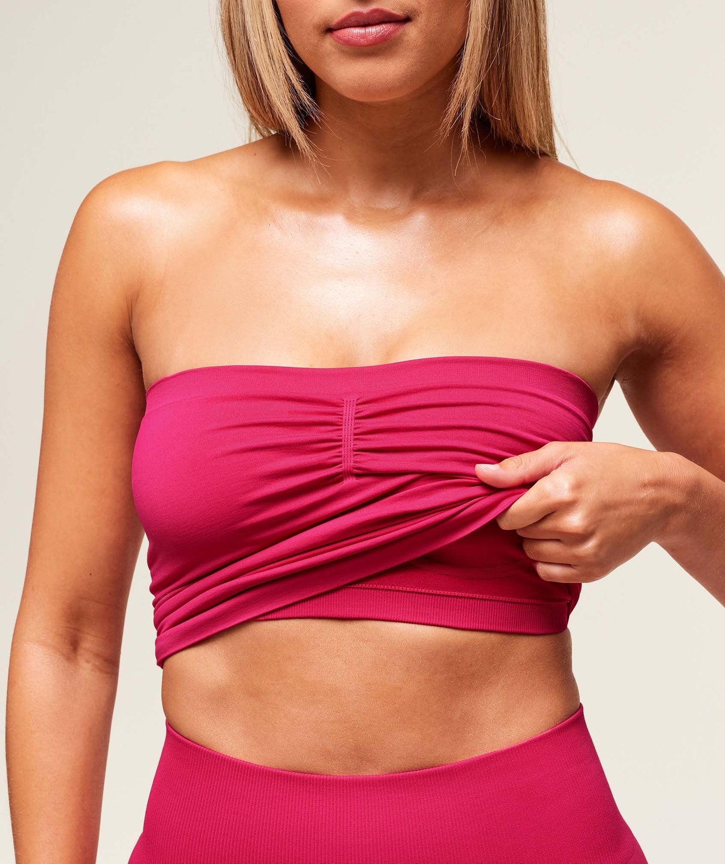 Gymshark Everyday Seamless Midi Tube Top - Build Pink