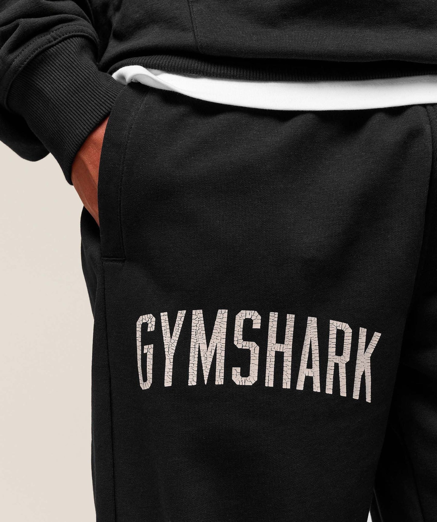 Gymshark Worn Graphic Joggers - Black