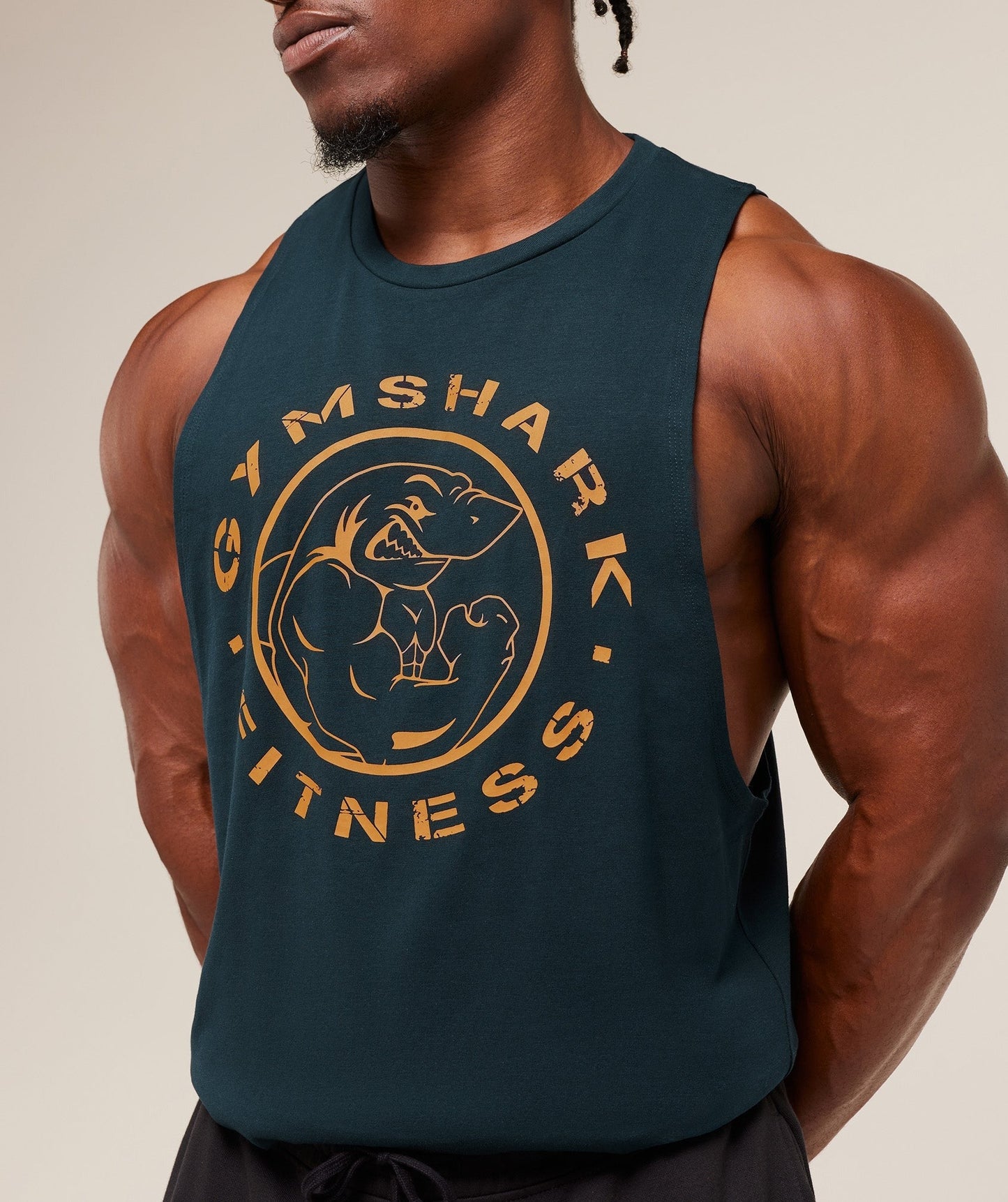 Gymshark Legacy Drop Arm Tank - Deep Petrol Blue