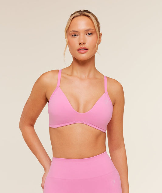 Gymshark Soft Sculpt V-neck Sports Bra - Focus Pink