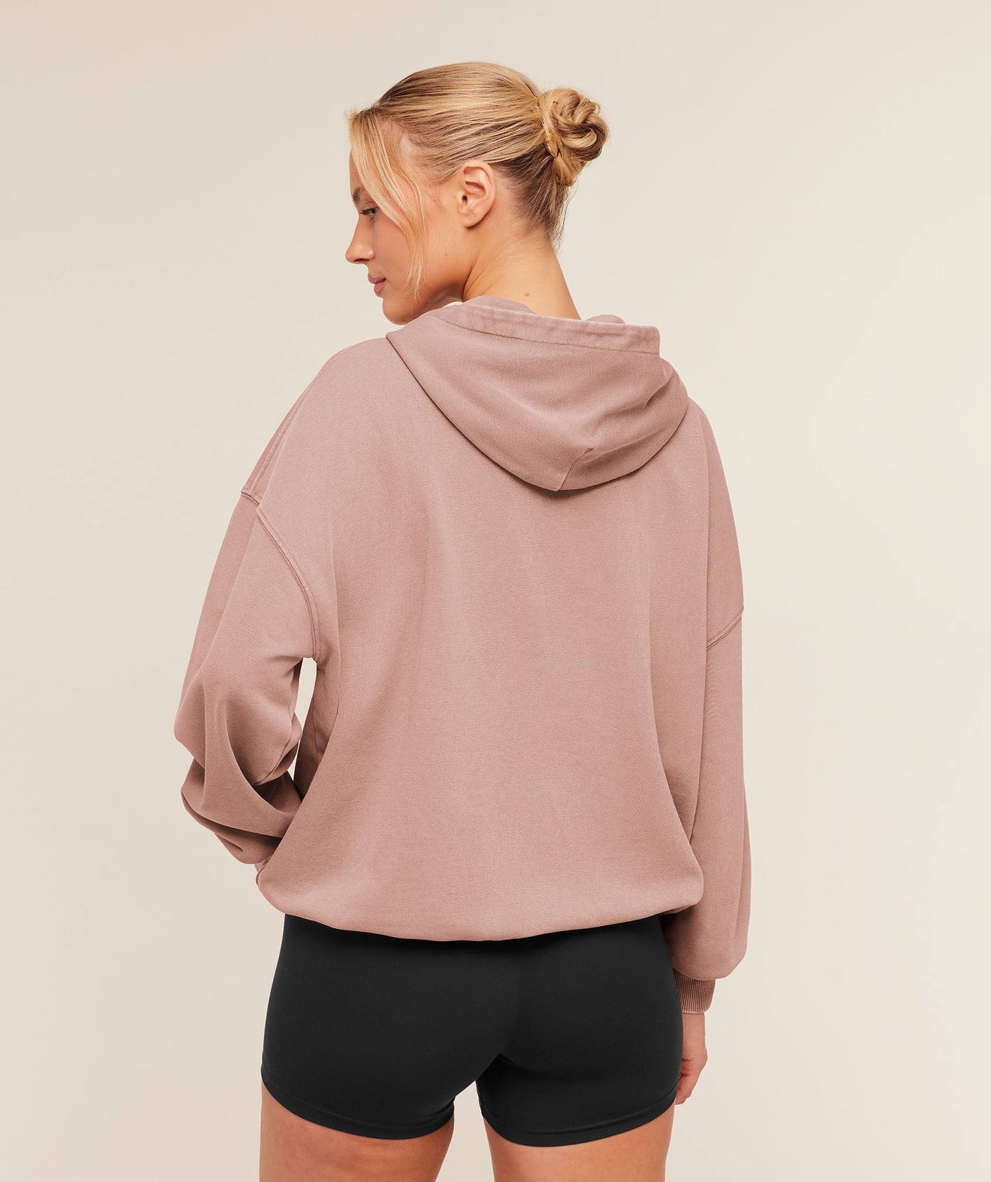 Gymshark Chainstitch Graphic Hoodie - Chestnut Pink/Wash