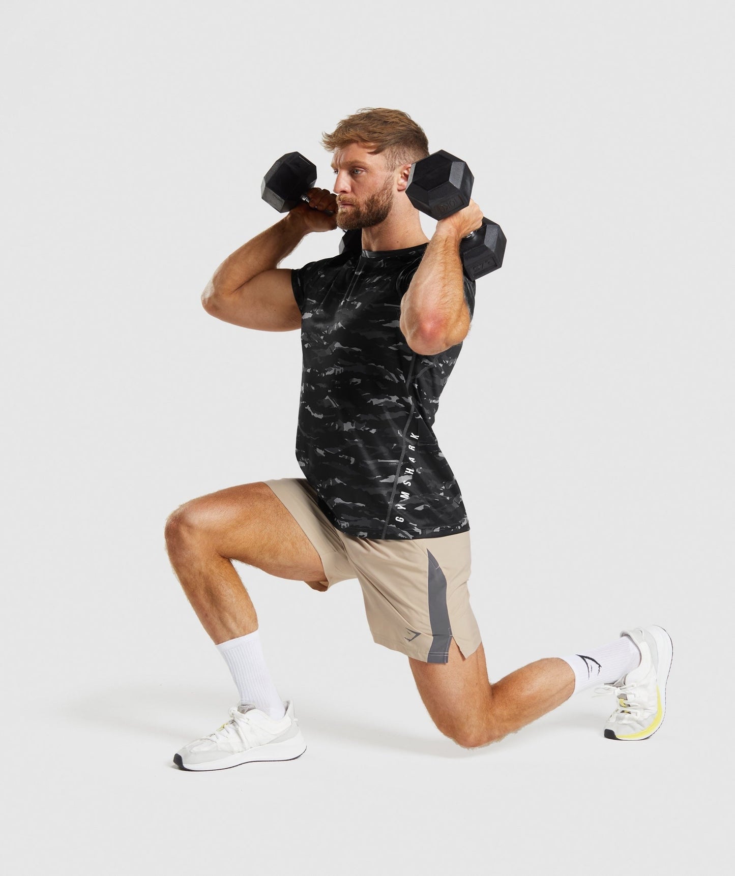 Gymshark Sport 7" Shorts - Toasted Brown/Silhouette Grey