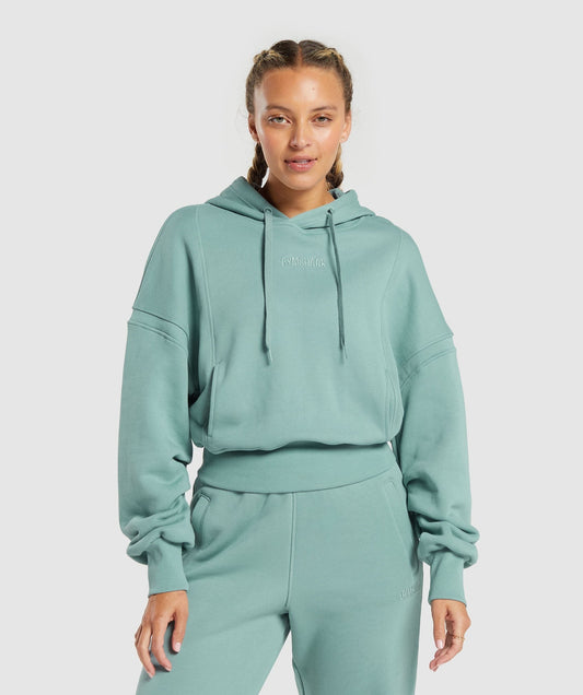 Gymshark Heavyweight Loopback Sweat Hoodie - Duck Egg Blue