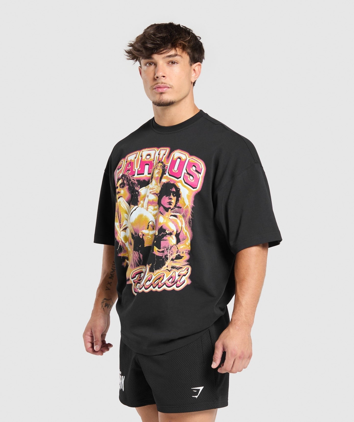Gymshark Carlos Bootleg Graphic T-Shirt - Black