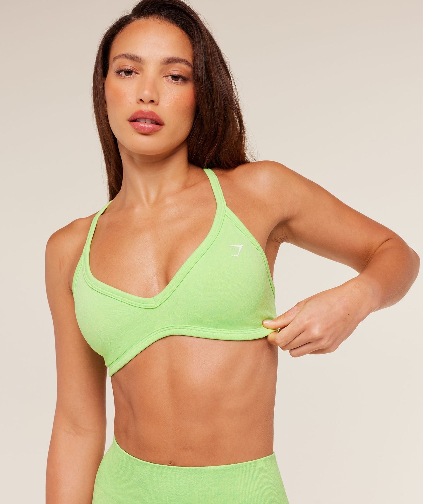 Gymshark Adapt Animal X Whitney Sports Bra - Energy Gelato Green / Sorbet Yellow