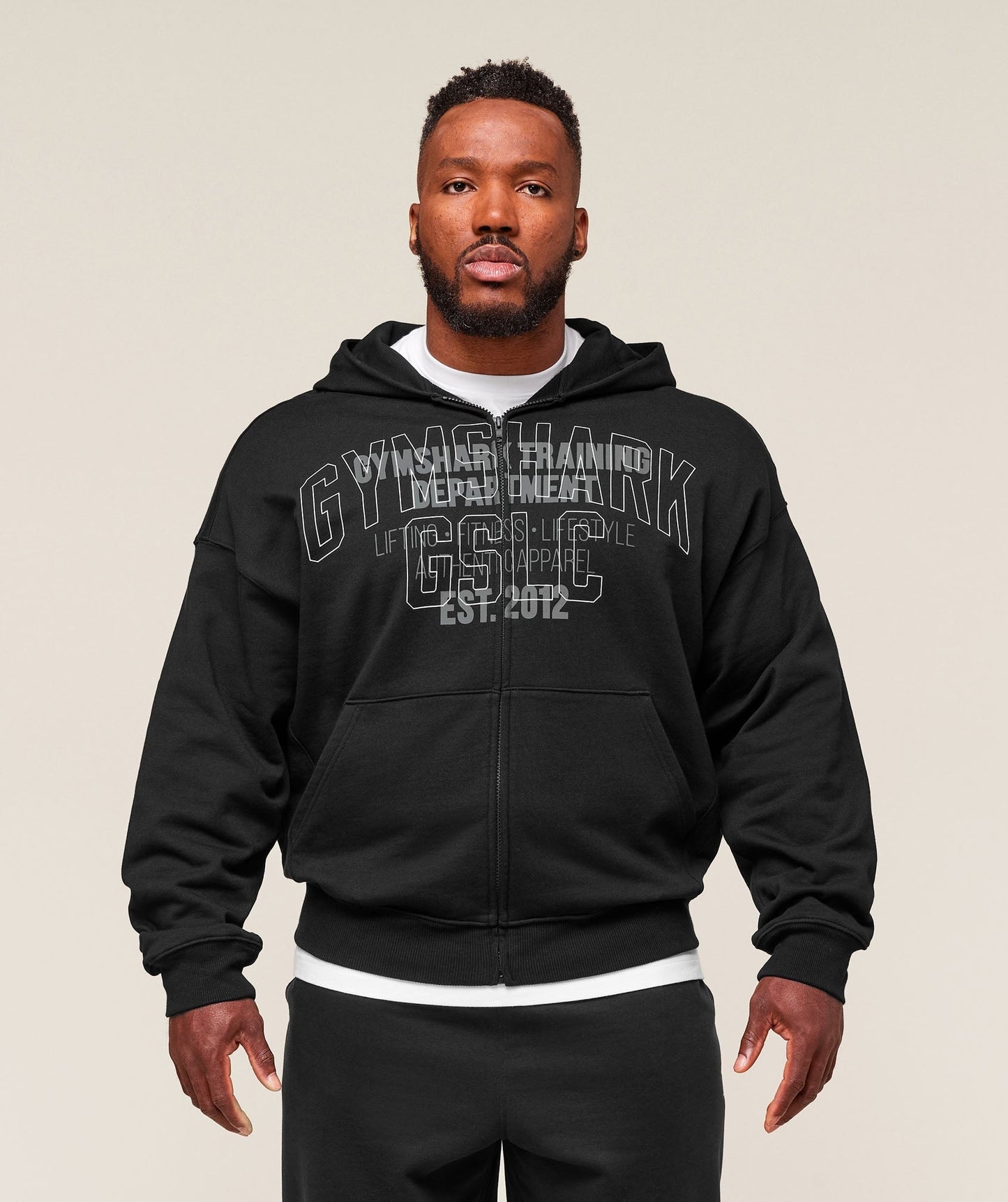Gymshark Authentic Apparel Zip Up Hoodie - Black