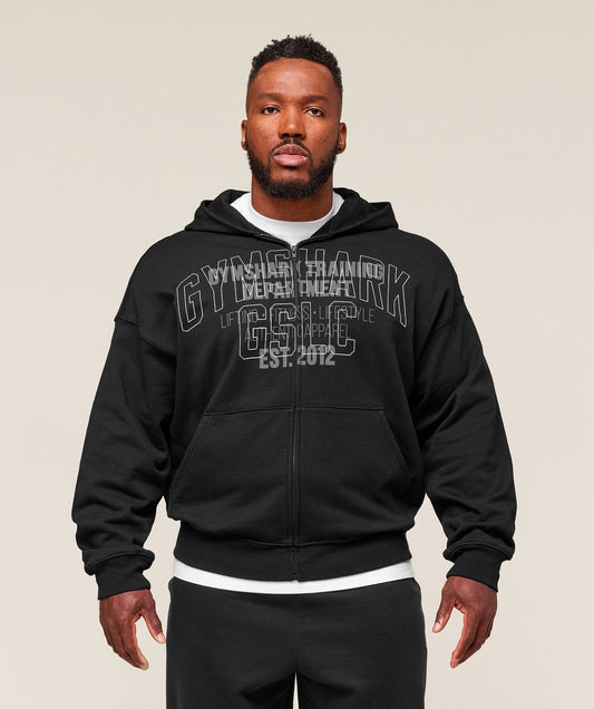 Gymshark Authentic Apparel Zip Up Hoodie - Black
