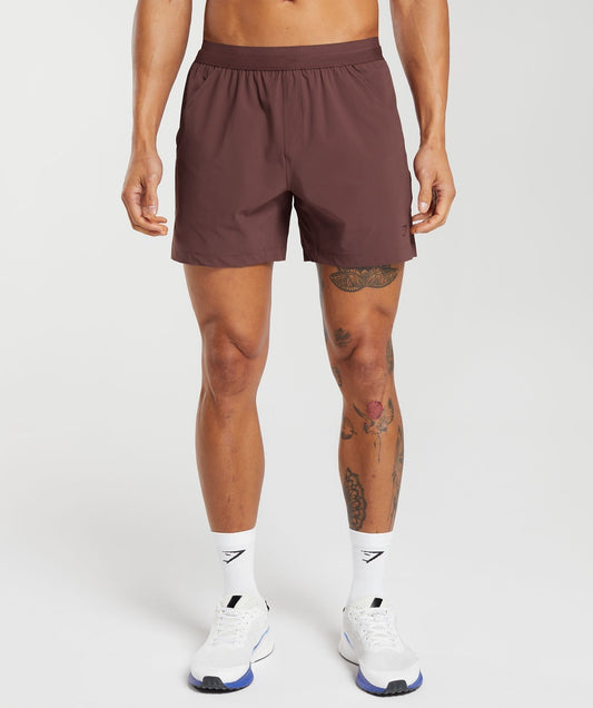 Gymshark Hybrid 6" Shorts - Cherry Brown