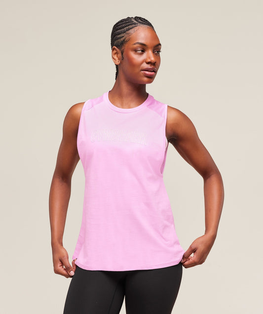 Gymshark Trace Graphic Tank - Sour Pink