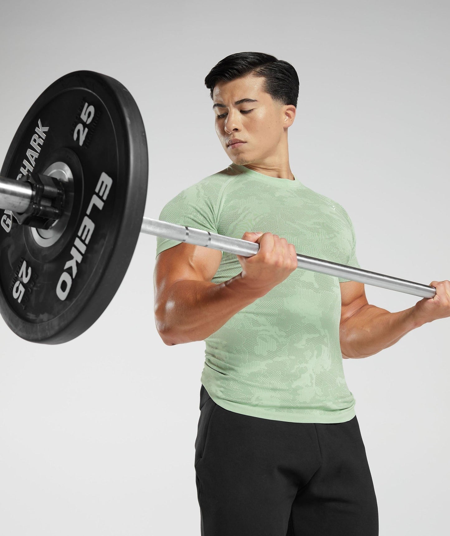 Gymshark Geo Seamless T-Shirt - Flora Green/Willow Green