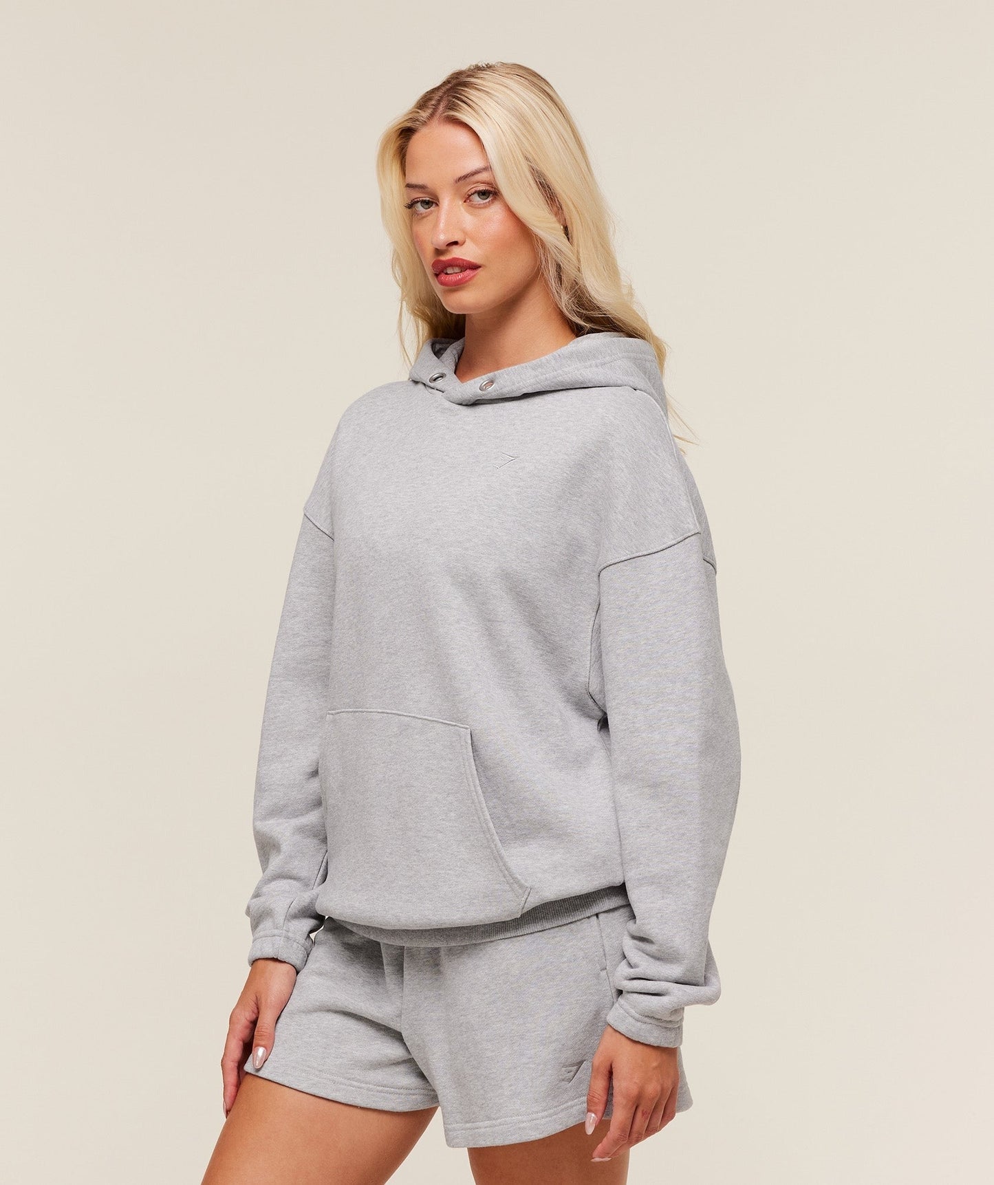 Gymshark Rest Day Sweats 2.0 Oversized Hoodie - Light Grey Core Marl