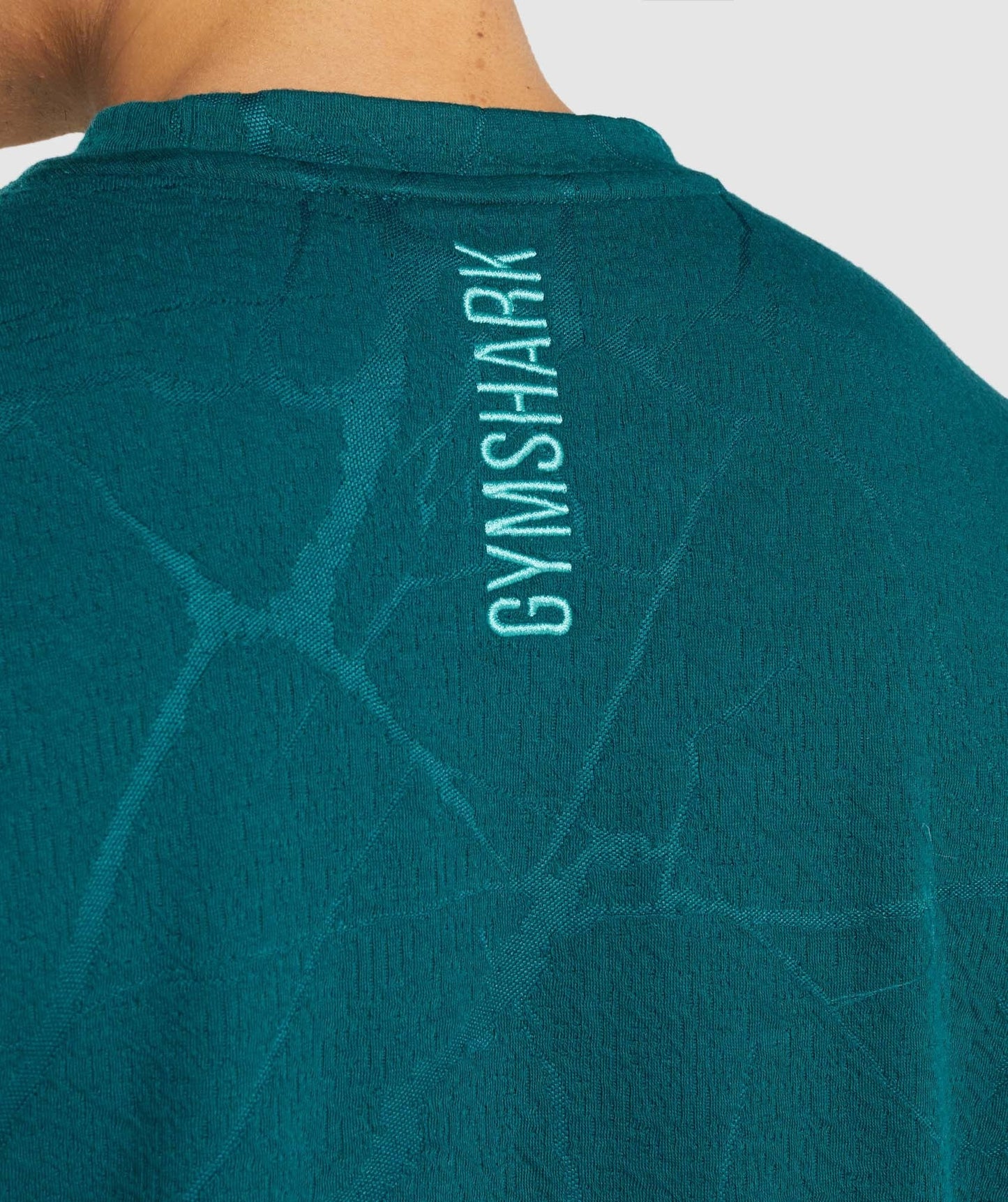 Gymshark Power Short Sleeve Crew - Teal Print