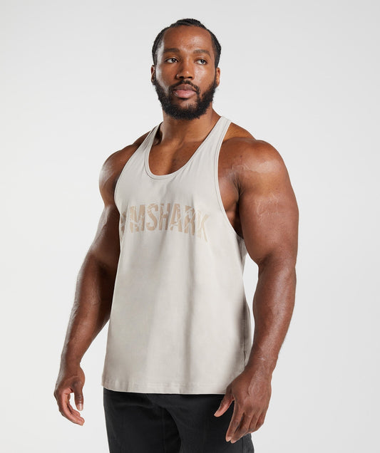 Gymshark Power Stringer - Pebble Grey