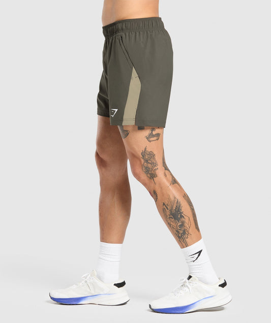 Gymshark Sport 5" Shorts - Strength Green/Utility Green