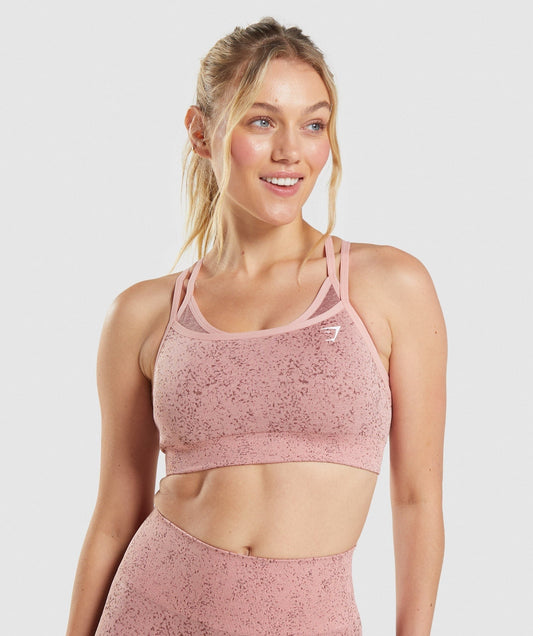 Gymshark Adapt Fleck Seamless Sports Bra - Mineral | Paige Pink