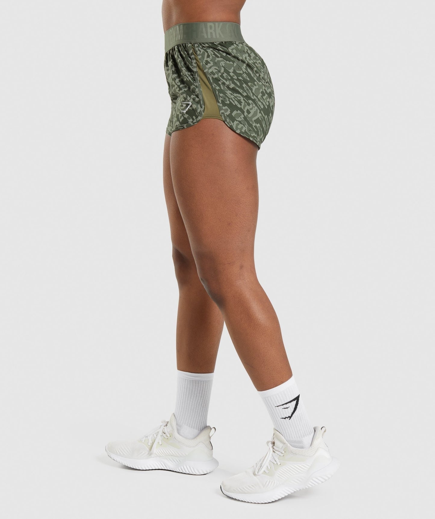 Gymshark Training Loose Fit Shorts - Green Print