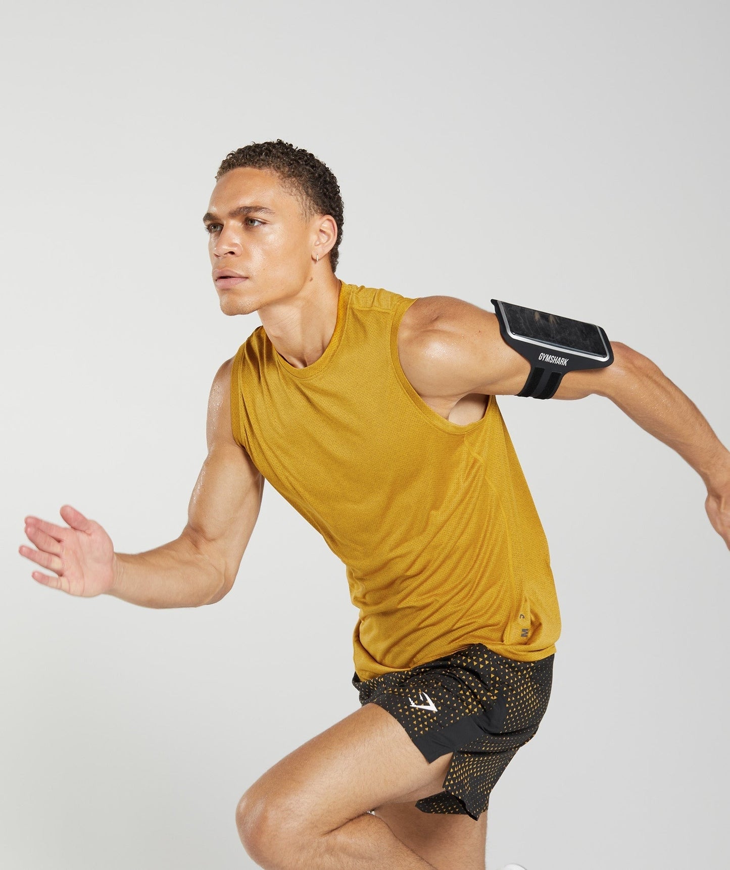 Gymshark Sport Tank - Turmeric Yellow/Black Marl