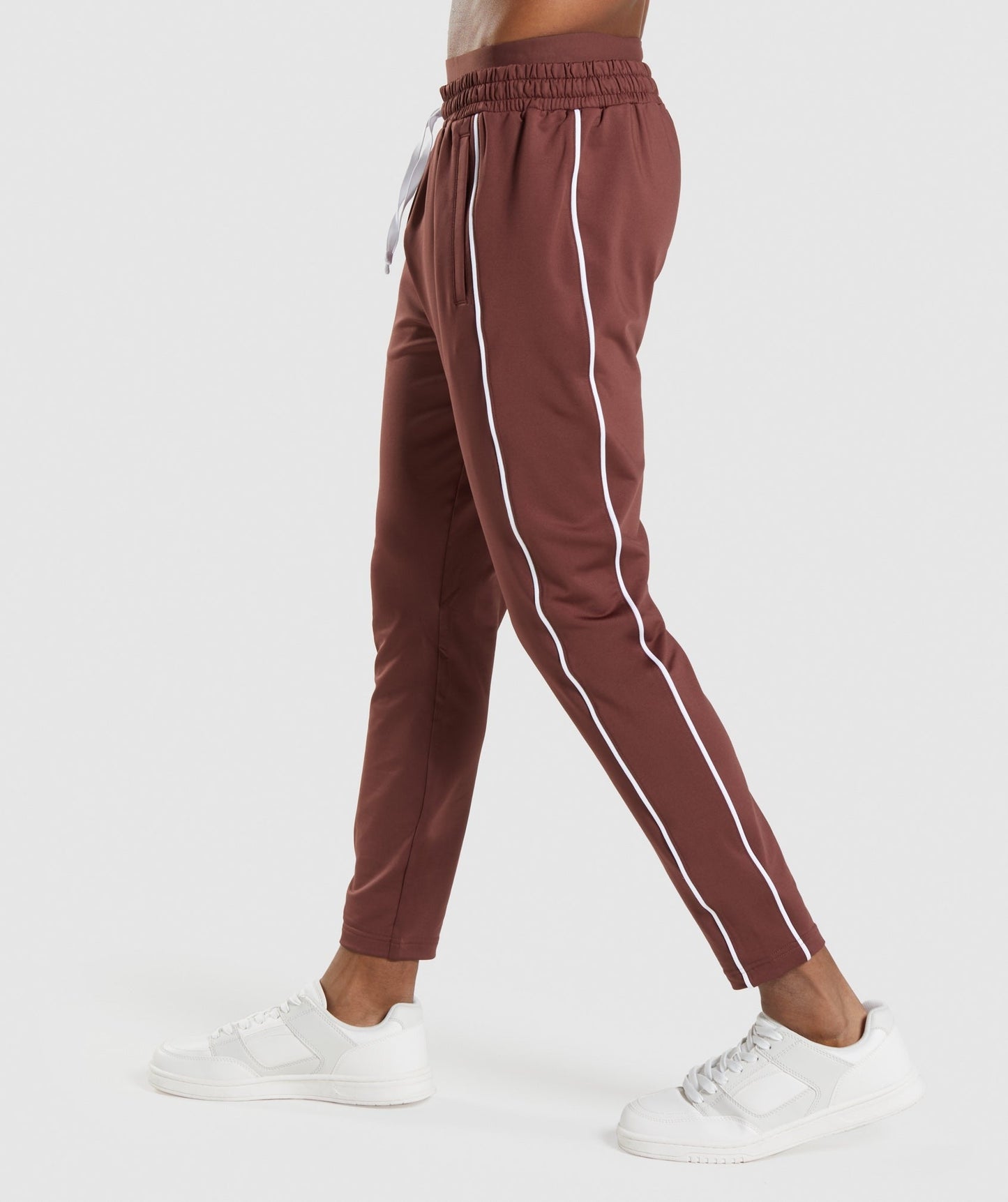 Gymshark Recess Joggers - Cherry Brown/White