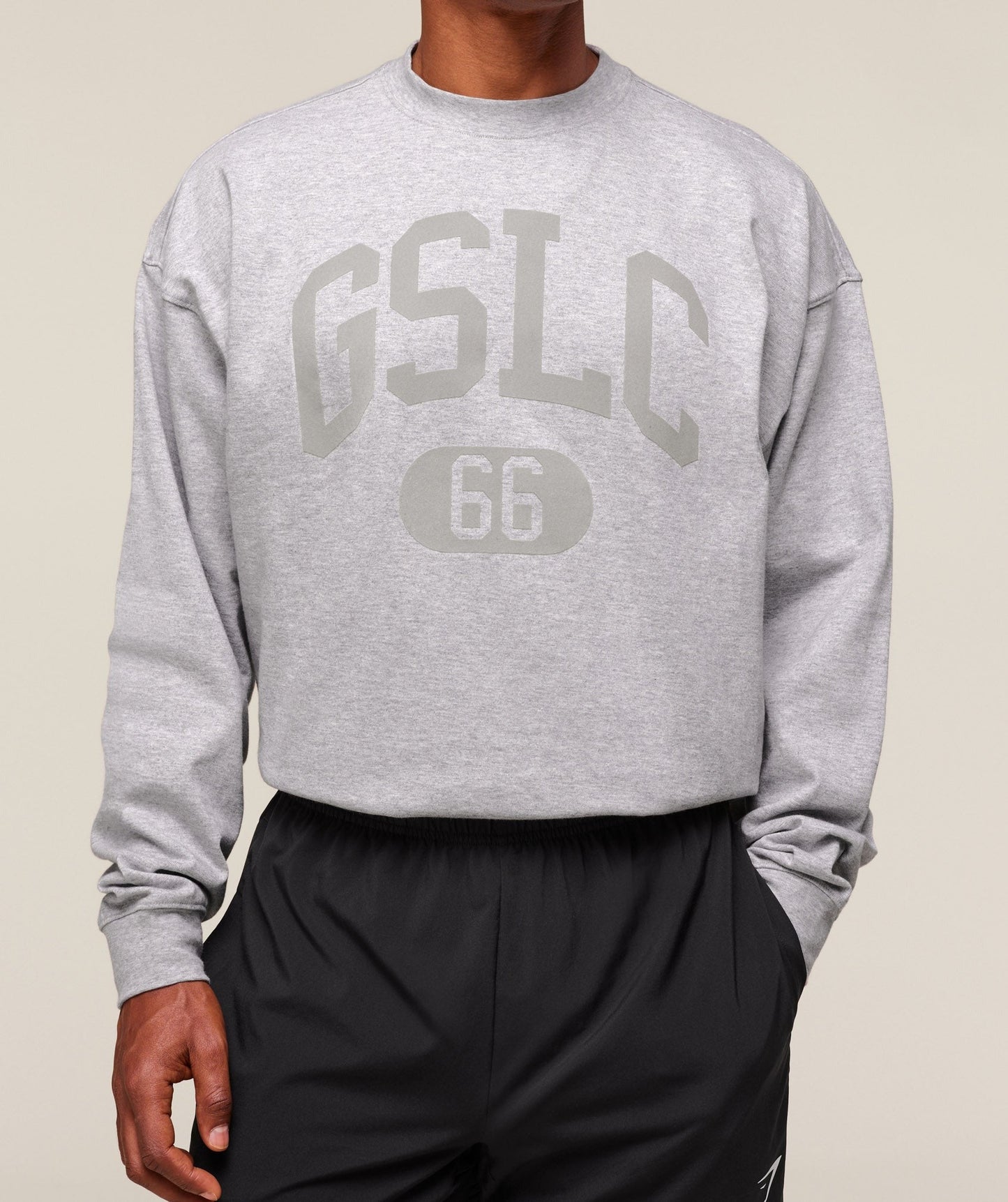 Gymshark GSLC Long Sleeve T-Shirt - Light Grey Core Marl