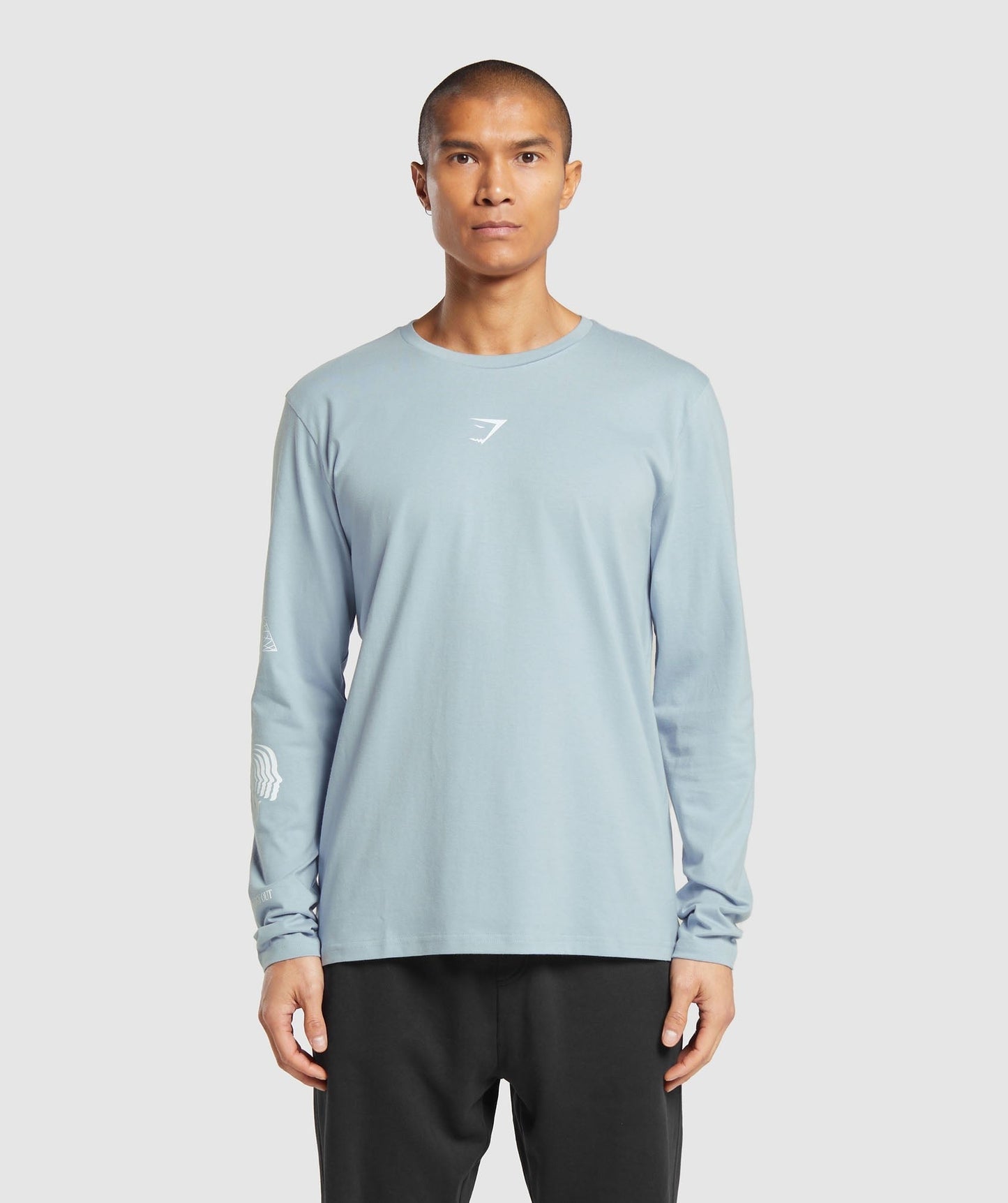 Gymshark Hybrid Wellness Long Sleeve T-Shirt - Salt Blue