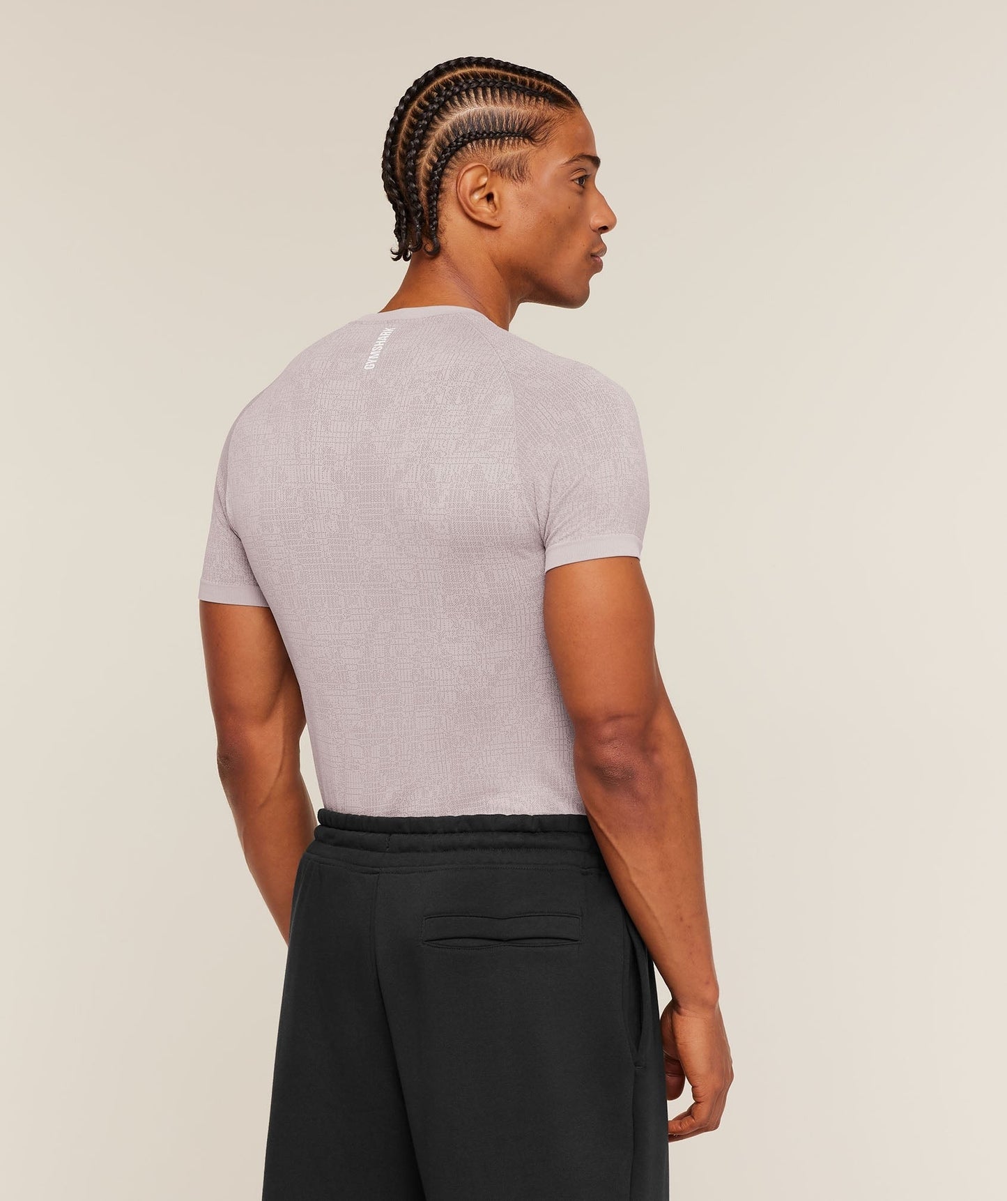Gymshark Geo Seamless Grid T-Shirt - Dawn Purple/Dusk Purple