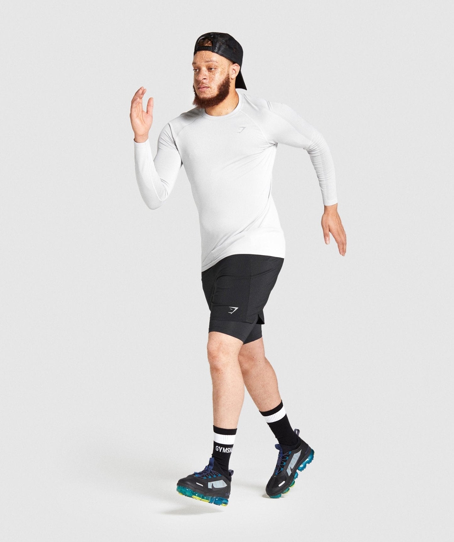Gymshark Aspect Lightweight Seamless Long Sleeve T-shirt - Light Grey