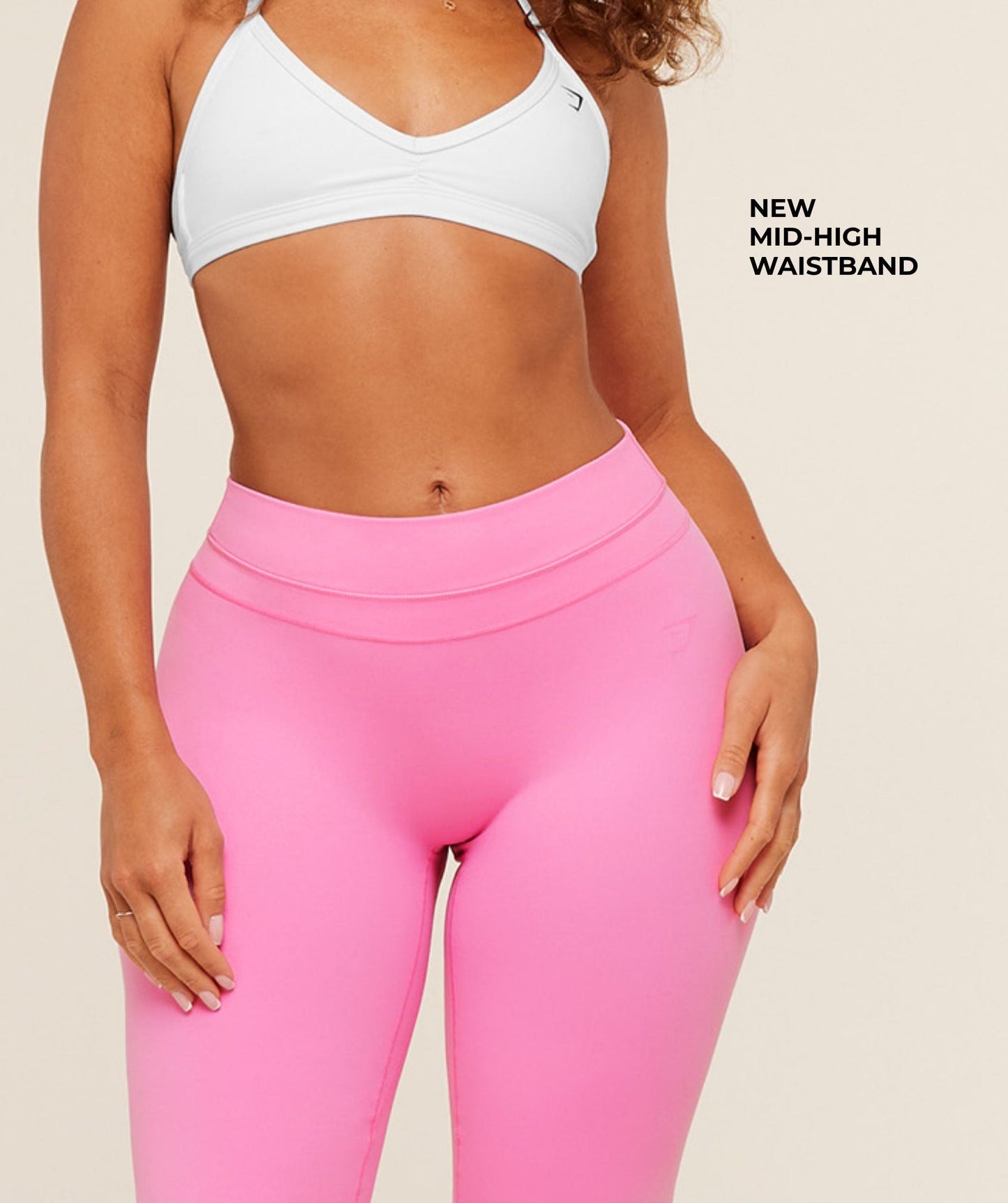 Gymshark Whitney Mid-High Rise Flared Leggings - Focus Pink
