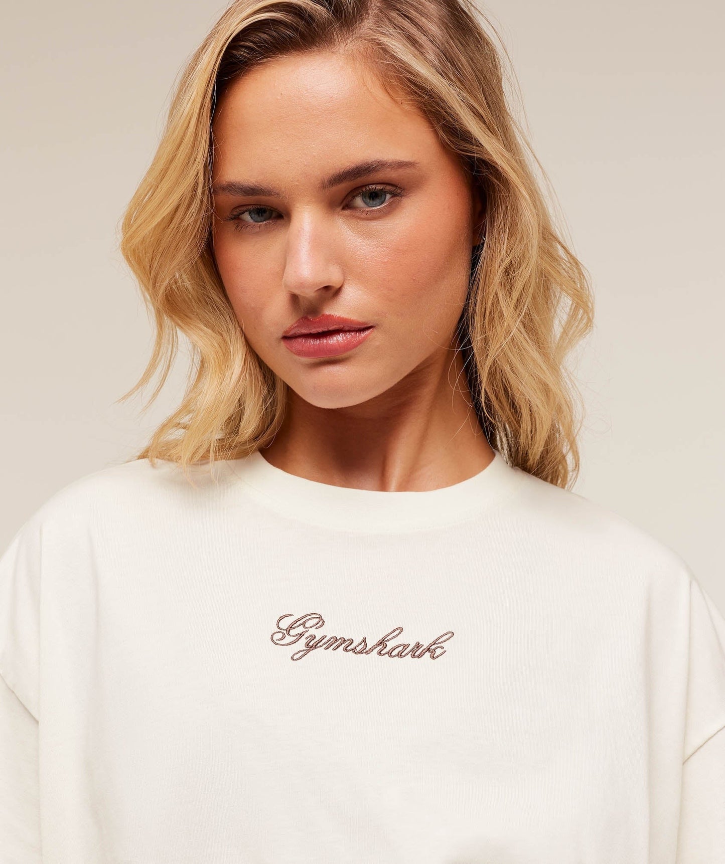 Gymshark All Seasons Graphic Short Sleeve T-Shirt - GS Soft White
