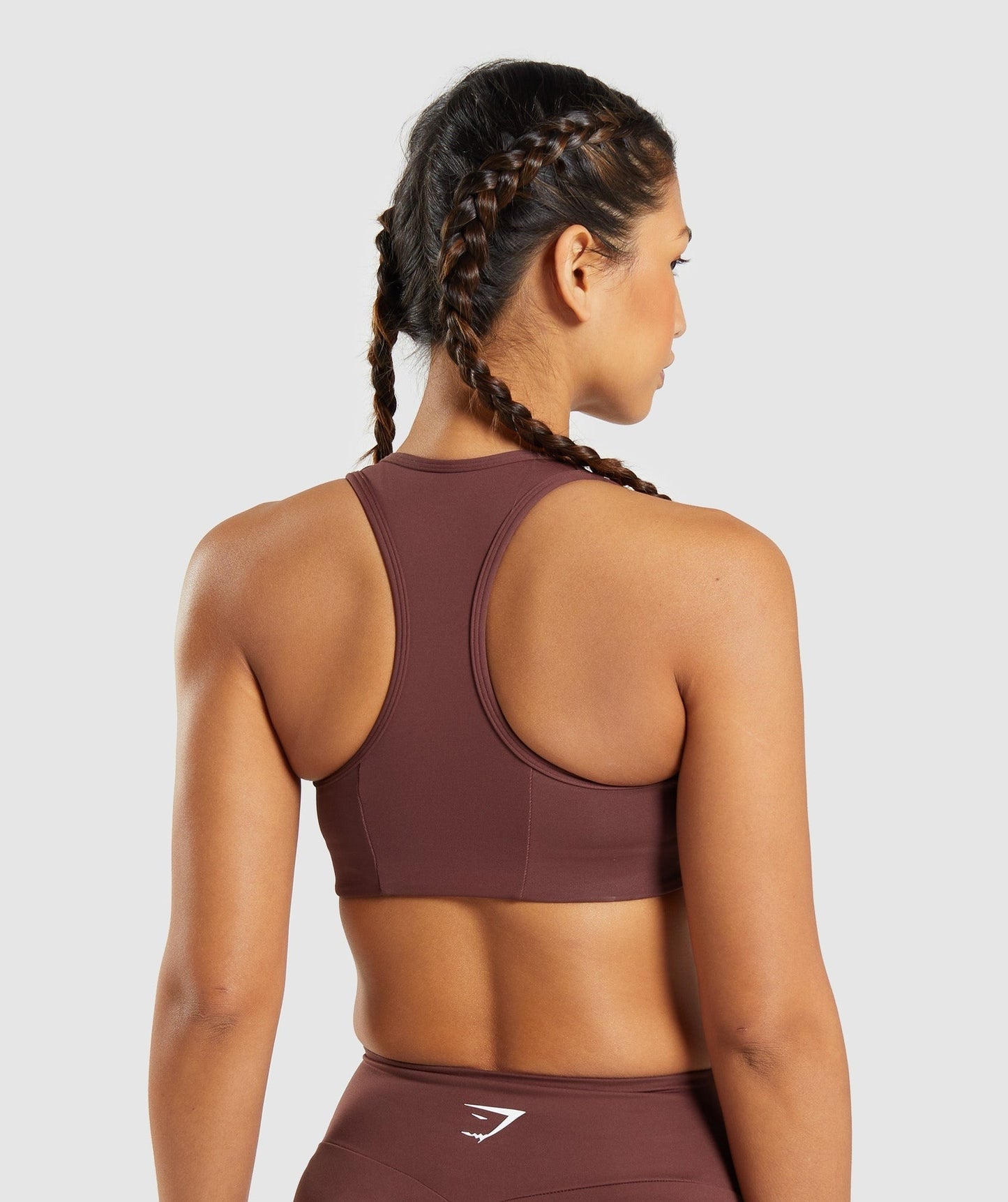 Gymshark Essential Racer Back Sports Bra - Cherry Brown