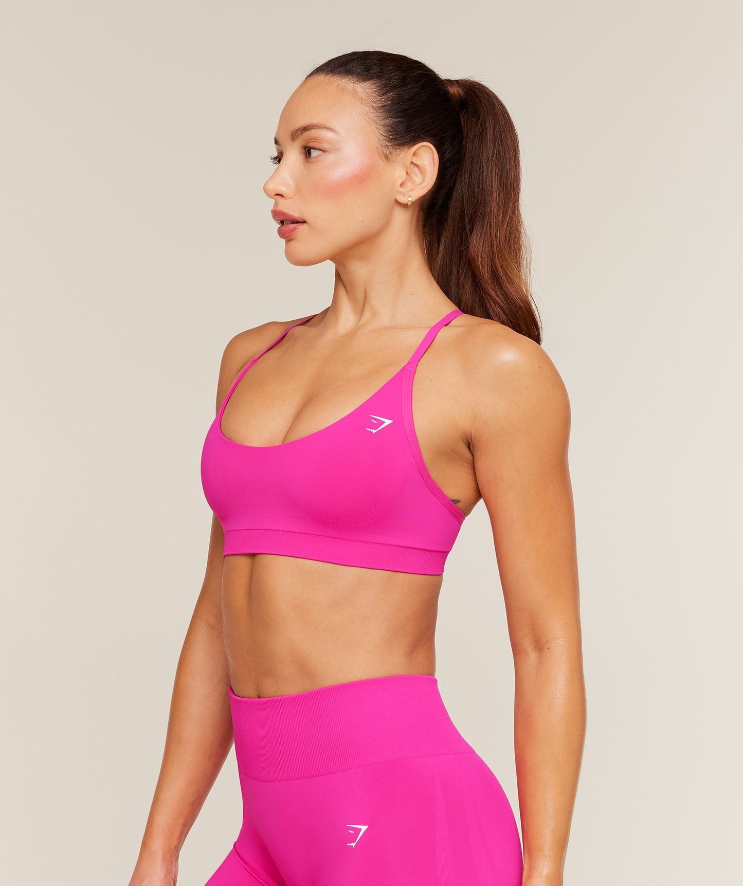 Gymshark Everyday Seamless Racerback Sports Bra - Super-Set Pink