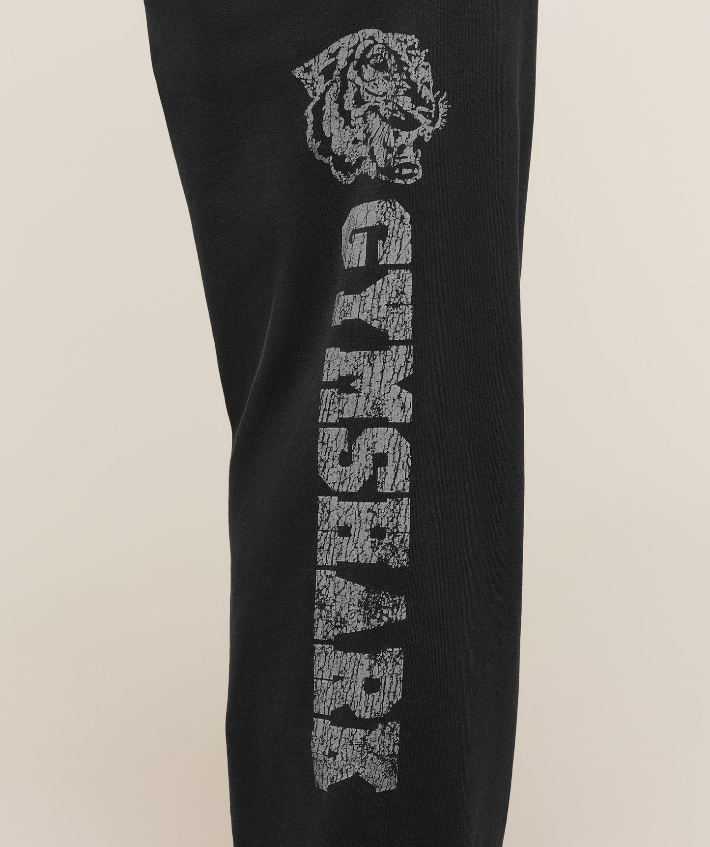 Gymshark Retro Collegiate Graphic Wide Leg Pants - Black