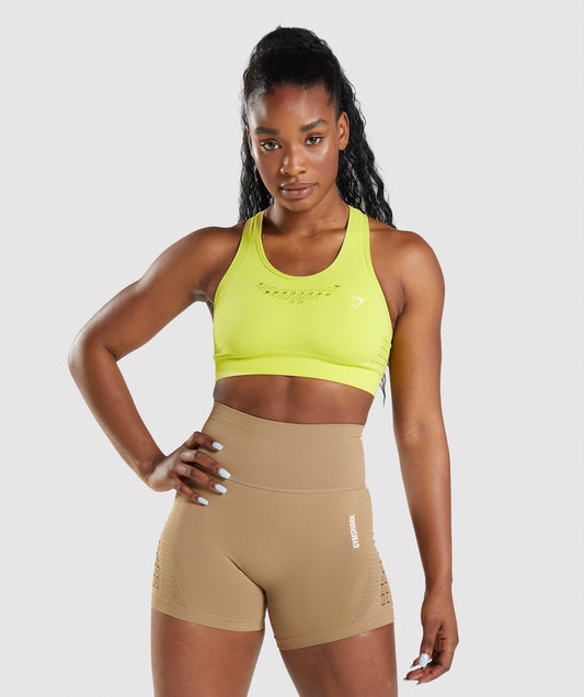 Gymshark Energy Seamless Sports Bra - Glitch Yellow