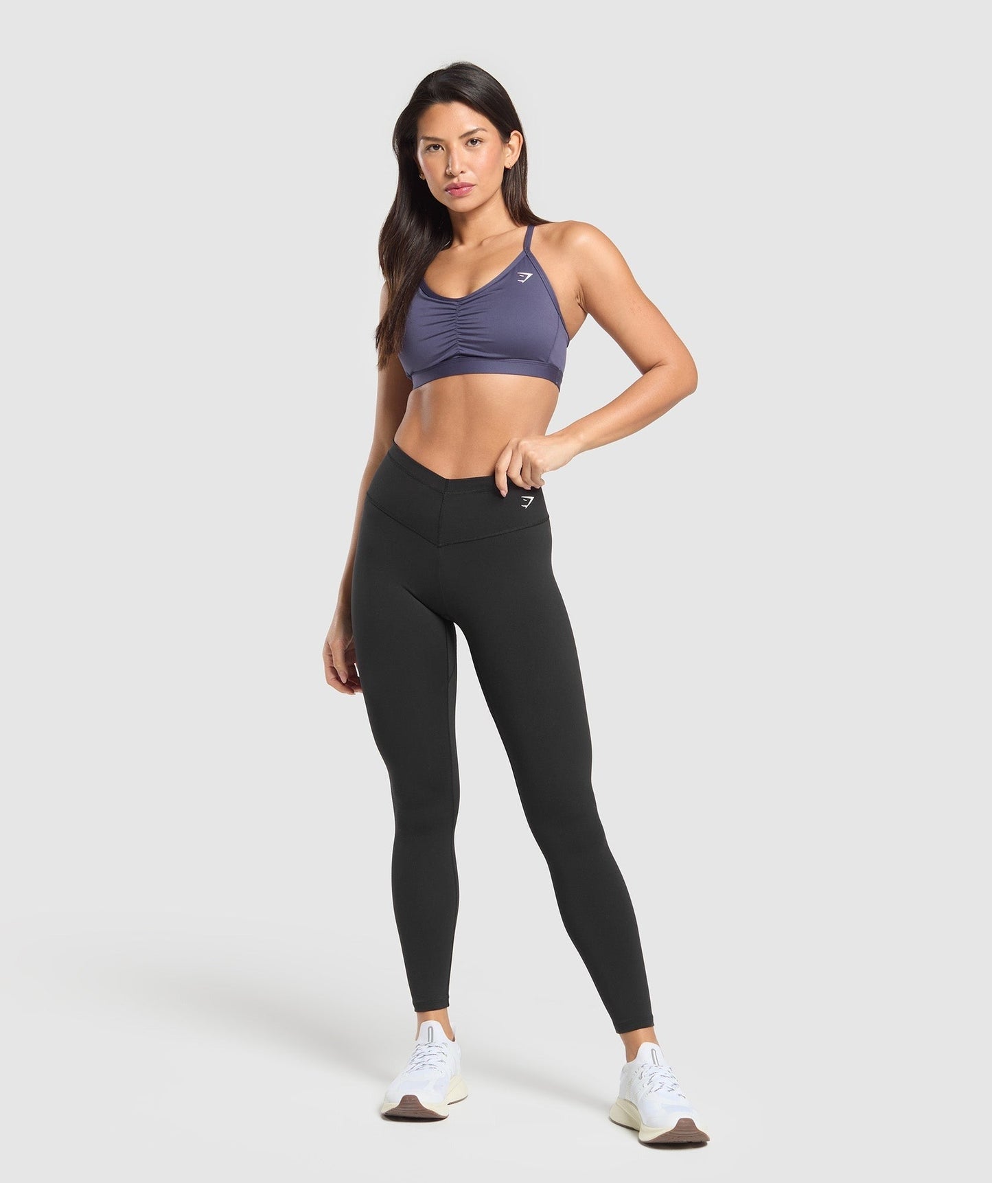Gymshark Ruched Sports Bra - Weighted Purple