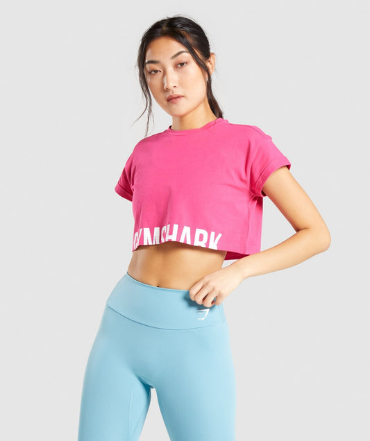 Gymshark Fraction Crop Top - Pink